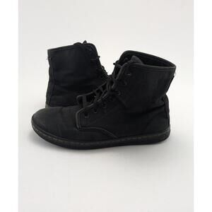 Womens Dr Martens Shoreditch Black Leather Combat Lace Up Ankle Shoes Size 8